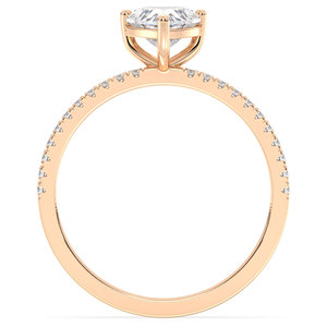 REYES, anillo de Halo de moissanita de 0,91 quilates Certificado de lujo para mujer, joyería fina de compromiso con forma de corazón de Plata de Ley 925 - Product Image 4