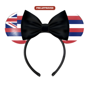 ที่คาดผมสั่งทำพิเศษจากโรงงาน - หูหนูแบบสั่งทำพร้อมดีไซน์ที่ได้รับการอนุมัติล่วงหน้า ลายธงชาติฮาวาย - Product Image 1