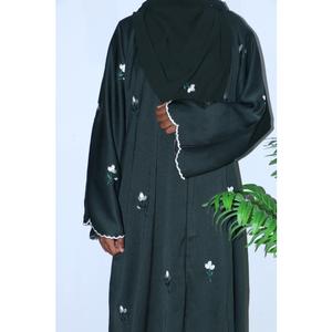 Beautifully Embroidered <b>Black</b> Traditional Muslim Modest Wear Nida Abaya Dubai Jilbab Hot Selling Khimar Burka WS International - Product Image 4