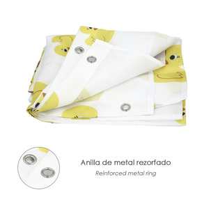 Tenda da doccia con disegno di anatroccoli 180x200 cm. Impermeabile - Product Image 4