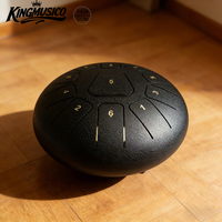 12 Inch 11 Notes Carbon Steel Tongue Drum Handpan Percussion Instrument with Mallet Bag Gloves Music Book for Meditation Yoga