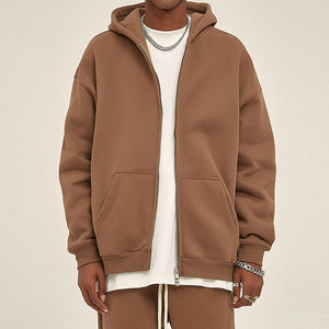 Pull à capuche surdimensionné de luxe pour hommes, coton imprimé personnalisé avec technique de bouffée lourde, impression teinte unie de qualité pour l'automne - Product Image 4