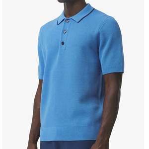 100% coton à manches courtes anti-rides hommes T-shirts Polo Golf vêtements brodé imprimé conception personnalisée plaine - Product Image 2