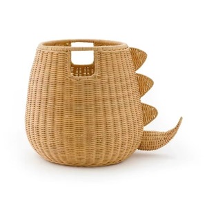 Panier en rotin en forme de dinosaure, paniers de rangement faits à la main, rotin naturel, moderne, multifonctionnel, fabriqué au Vietnam - Product Image 1