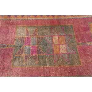 2.7x10.4 ft Rug, <b>Runner</b> Vintage Rug, <b>Red</b> Herki Floral Rug - Product Image 5