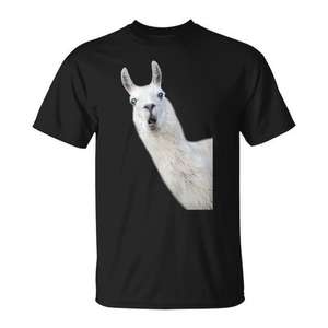 Camiseta Llama Lovers para niños y niñas, diseño unisex de algodón negro - Product Image 1