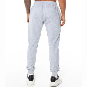 Pantalones de chándal ajustados informales para hombre mezcla de LICRA y algodón de alta calidad color sólido rasgado recién llegados servicio OEM al por mayor - Product Image 2