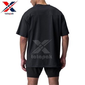 เสื้อยืดผ้าฝ้าย100% สำหรับผู้ชายผ้าถักแบบระบายอากาศขนาด220กรัมพิมพ์ลายออกแบบได้ตามต้องการขายส่งสำหรับสวมใส่ในชีวิตประจำวันจำนวนมาก - Product Image 2