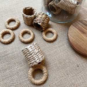 Porte-rond de serviette en jonc de mer naturel top vente anneaux de paille durables les moins chers pour les serviettes de table - Product Image 2