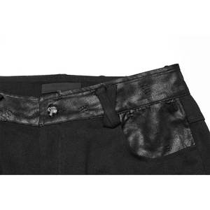 Pantalon droit décontracté pour homme, noir, style gothique punk, clouté, vente en gros, tendance 2026 - Product Image 4