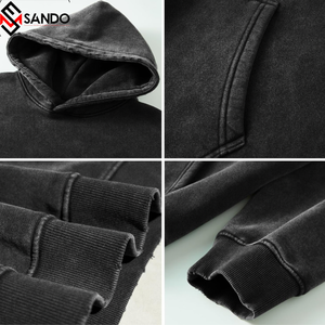 ชุดฟิตเนสมีฮู้ดและสเวตเชิ้ตผ้าคอตตอน420กรัมผ้าฟลีซแบบถัก - Product Image 3