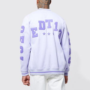 Chaqueta para Hombre, Tallas Grandes, Chaquetas Universitarias al por Mayor, Chaqueta Universitaria Lisa con Logotipo Personalizado, Chaqueta Deportiva Lisa con Letras y Logotipo Personalizado - Product Image 2