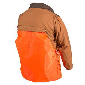 Veste de chasse Upland personnalisée fermeture à glissière à l'avant étanche Orange Blaze col grande taille deux poches à l'avant - Product Image 2