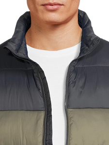 OEM personalizado de los hombres Puffer chaquetas 2024 Unisex personalizado puffer chaqueta gris y verde Color Pennal Puff chaquetas - Product Image 2