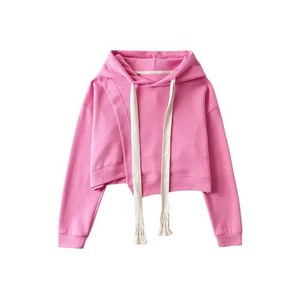 100% Cotton High Quality <b>Winter</b> Embroidered Women's Cropped Hoodie Crop <b>Top</b> Gym Workout Training - Product Image 1
