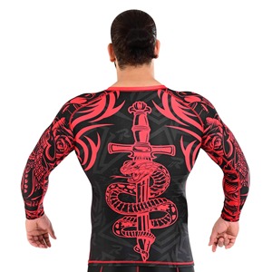 Personnalisé MMA Rash Guard Hommes À Manches Longues Compression Fit Grappling Shirt OEM Sublimation Gymwear UPF50 + À Séchage Rapide Pakistan - Product Image 5