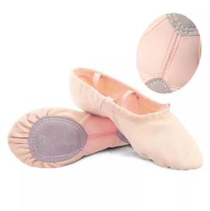 Zapatos de Ballet de lona elástica para mujer, zapatillas de baile, suela dividida para niña - Product Image 2