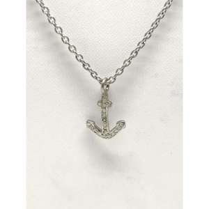 Anchor Design 925 Sterling Silver Natural Pave Diamond Charms 18x12MM Tamaño - Product Image 5