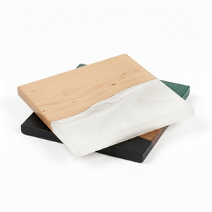 Decorative Wooden <b>Resin</b> Coaster Set Durable American Style Epoxy River Art Design Premium Quality Beverage Coasters for Wedding - Product Image 4