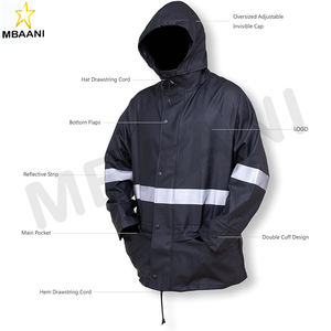 Traje Impermeable para Hombre para Trabajo Pesado con Cintas Reflectantes - Product Image 4