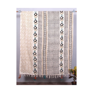 Jeté de lit Biege 60x80 pouces, texture lisse, qualité indienne ISO 9001, parfait pour les détaillants à la recherche d'un décor confortable et léger - Product Image 6