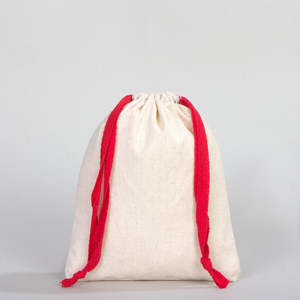Red <b>Drawstring</b> Fabric <b>Pouch</b> 6 W X 8 H Organic Cotton Screen Printing for Clothing Crafts Dust Stickers Packaging Promotions - Product Image 1