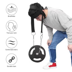Arnés de Cabeza para Entrenamiento Integral de Músculos del Cuello con Cadena, Arnés de Cabeza con Acolchado de Neopreno para Ejercicios de Fuerza del Cuello en el Gimnasio - Product Image 5