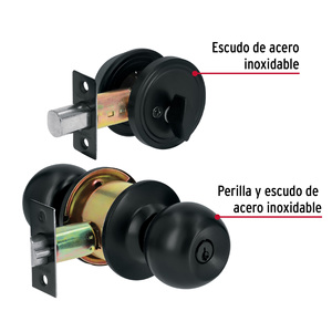 3 serrature Combo, chiave a farfalla, nero, HERMEX BASIC - Product Image 4