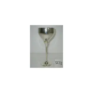 Copo de vinho vermelho banhado a prata para hotel, copo de metal de qualidade elegante, ideal para artesanato