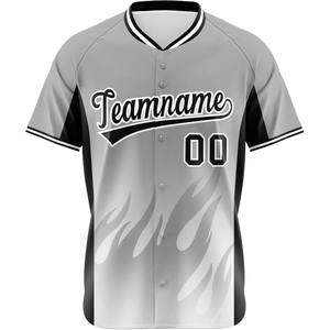 Maillot de softball personnalisé presse à chaud nom numéro bouton complet maille tissu chemise de baseball respirant ajustement jeunesse adulte uniforme USA - Product Image 4