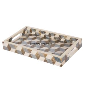 Plateau de service en bois de luxe, plateau de chocolat fait main de belle qualité, nouveau plateau de service en bois de luxe le plus vendu - Product Image 1