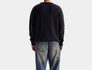 Pull tricoté d'automne à la mode avec fermeture éclair et boutons, manches longues, motif géométrique, en nylon/acrylique, style décontracté et doux - Product Image 4