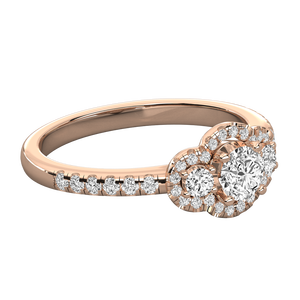 Bague pour femme en or 9 carats avec diamant solitaire cultivé en laboratoire, élégante et luxueuse - Product Image 3