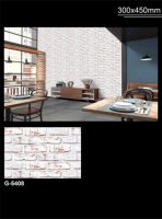 Carreaux muraux en céramique 3D 300x450mm, design moderne, haute profondeur, antibactériens, isolation thermique, brillants, pour extérieur de villa, hall et espaces extérieurs