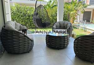 Juego de sofás de cuerda de jardín Annapark para Patio Veranda, hogar, jardín, Villa, Hotel, muebles de jardín tejidos hechos en Turquía - Product Image 5