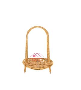 Prix de gros Accessoires de décoration pour hôtel Support à gâteau tissé à la main en jute et en canne pour le service - Product Image 4