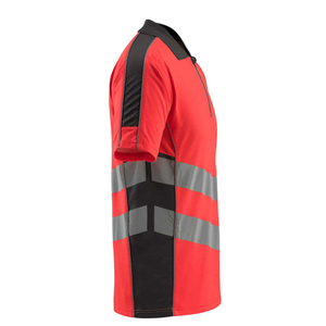 เสื้อแขนสั้นถักแบบสะท้อนแสงสำหรับชุดทำงานก่อสร้างผู้ชาย ปรับแต่งได้ แห้งเร็ว - Product Image 3