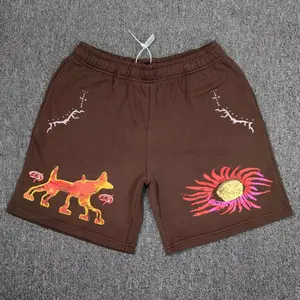 Shorts pour hommes Short délavé au soleil de haute qualité Short de jogging lourd Vintage Streetwear en détresse Short délavé à l'acide pour homme - Product Image 4