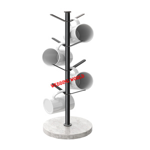 Support de tasse en métal plaqué or forme ronde porte-verre décoratif fait à la main classique élégant en gros fantaisie support de tasse en métal - Product Image 3