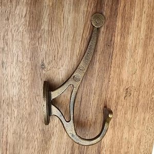 ตะขอแขวนผนังเหล็กทองเหลืองโบราณตะขอตกแต่งประตูห้องน้ำทำด้วยมือสำหรับเสื้อโค้ทหมวกและผ้าเช็ดตัวใช้สำหรับเสื้อผ้า - Product Image 6