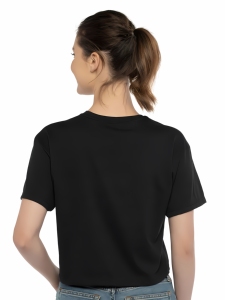 T-shirt da donna con vista sull'ombelico locale US | Top corto personalizzato | Maglietta Casual in morbido cotone - Product Image 4