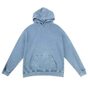 Sweat-shirts décontractés à capuche vintage délavés à l'acide avec fermeture éclair et strass lourds, impression numérique, teinture unie - Product Image 4