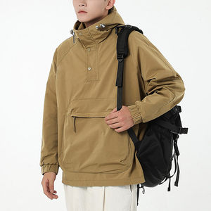 2025 chaqueta cortavientos personalizada media cremallera pulóver capucha chaqueta de pista de nailon senderismo al aire libre chaqueta cortavientos impermeable para hombres - Product Image 2