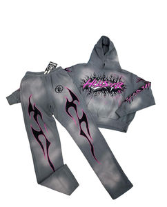 Survêtements hommes Style Vintage 100% coton polaire soleil délavé lavé DTF transfert de chaleur posséder votre Logo OEM Streetwear sweats à capuche - Product Image 1