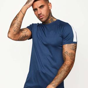 100% Polyester Slim Fit Short Sleeves Crew Neck Fundamental <b>Navy</b> <b>Blue</b> Poly Twinset <b>T</b>-<b>Shirts</b> and Shorts Set - Product Image 5