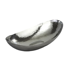 ขายส่งตกแต่งถาดโลหะสแตนเลสที่กําหนดเองอุปกรณ์ทําด้วยมือห้องครัวทรงกลมเงินเคลือบสําหรับกาแฟและผลไม้ - Product Image 3