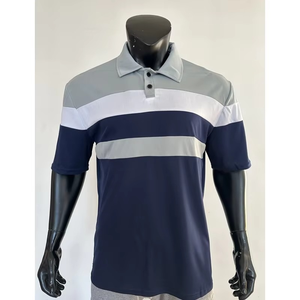 Nuevo en 2025, Camiseta para Hombre con Bloques de Color Sólidos, Antiarrugas, Tejido de Poliéster/Algodón, Impresión Digital para Temporada - Product Image 5