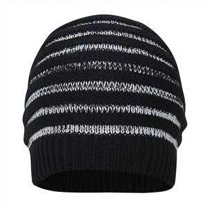 Haute qualité chaud hiver casquettes couleur unie épaissi tricot chapeau plat tricoté personnalisé bonnets casquettes pour hommes et femmes tenue décontracté - Product Image 1
