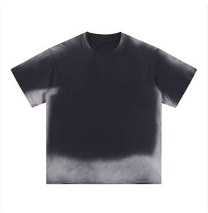 Boxy Fit Sun Faded camisetas de alta calidad 260Gsm algodón pesado camiseta gráfica desgastada Dtg personalizado negro ácido lavado camiseta - Product Image 1