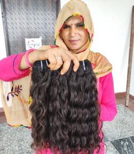 100% Remy vierge cuticules alignés faisceaux fabricant indien temple naturel machine double trame ondulation profonde extensions de cheveux humains - Product Image 5